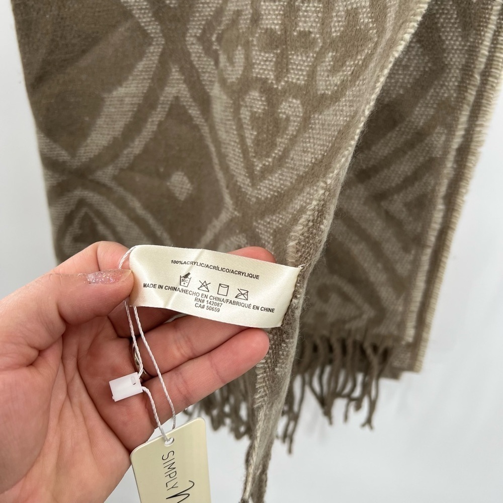 Simply Noelle Brown Scarf NEW - Picture 5 of 6